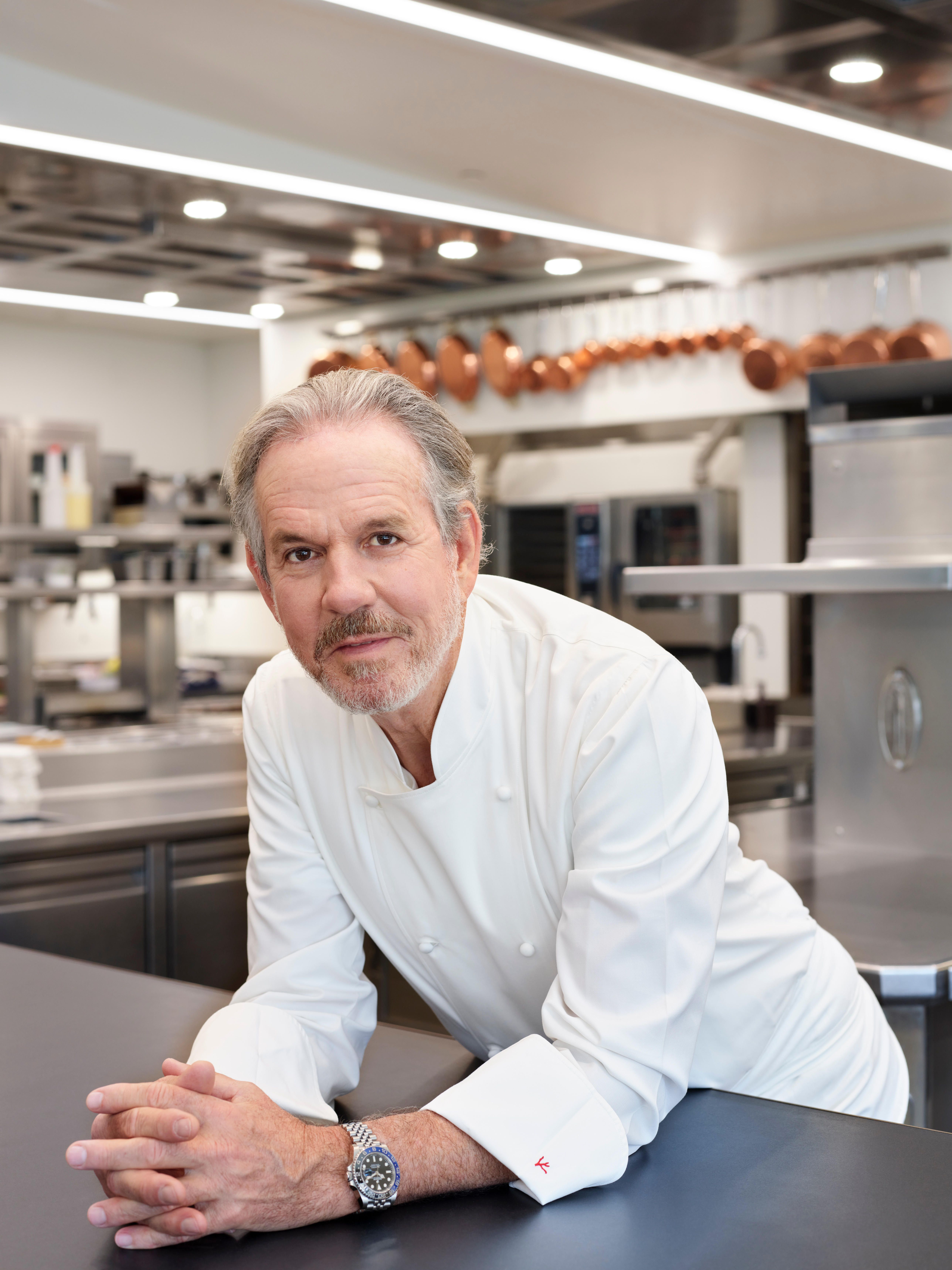 Chef Thomas Keller in his kitchen